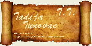 Tadija Tunovac vizit kartica
